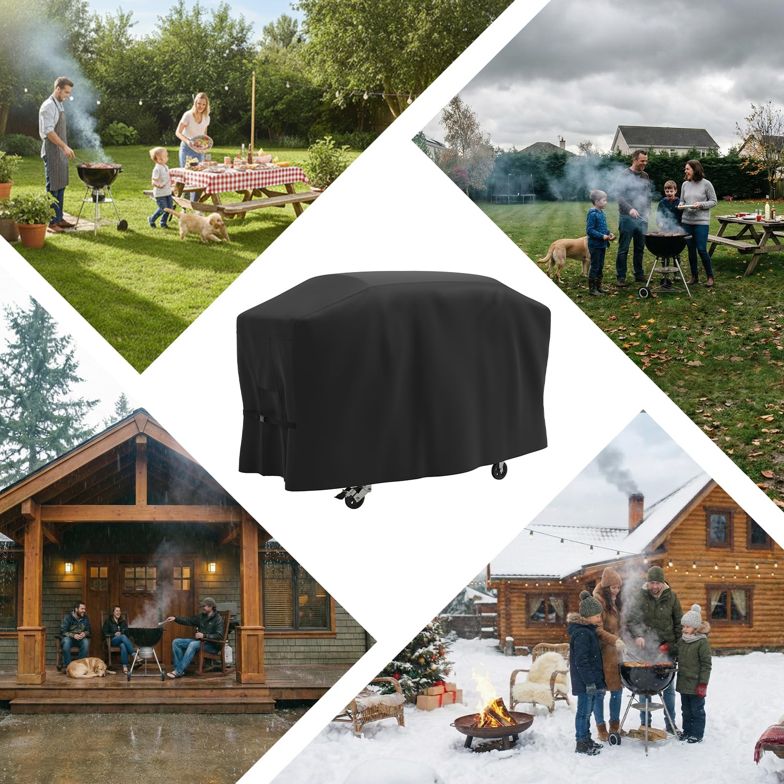 Grill Cover for Outdoor Grill,600D Heavy Duty Griddle Cover for Blackstone 28" Griddle,Waterproof 5483 BBQ Grill Cover with Air Vent and Click-Close Straps