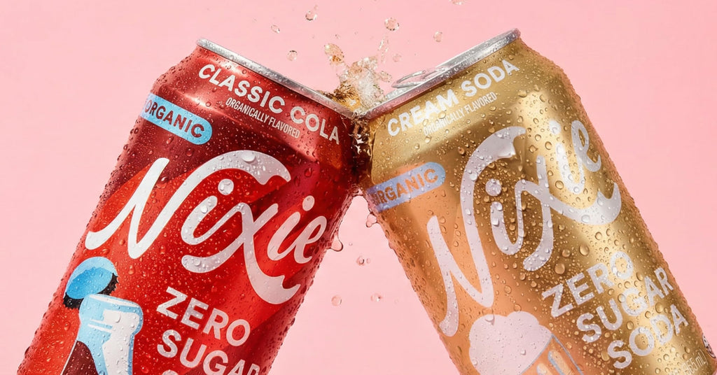 Nixie Organic Zero Sugar Soda, NEW Cherry Cola, Healthy Soda Pop, Non-GMO, 0 Sugar, 0 Calories, 40mg Caffeine, 12oz Cans (12 Pack)