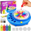 Dan&Darci Paint Vortex Spin Art Machine - Kids Art Kit for Boys & Girls Ages 6+, Motorized Spinner with Splash Guard, Metallic Paints & 20 Artboards - Birthday Gifts for Girls - Craft Kit
