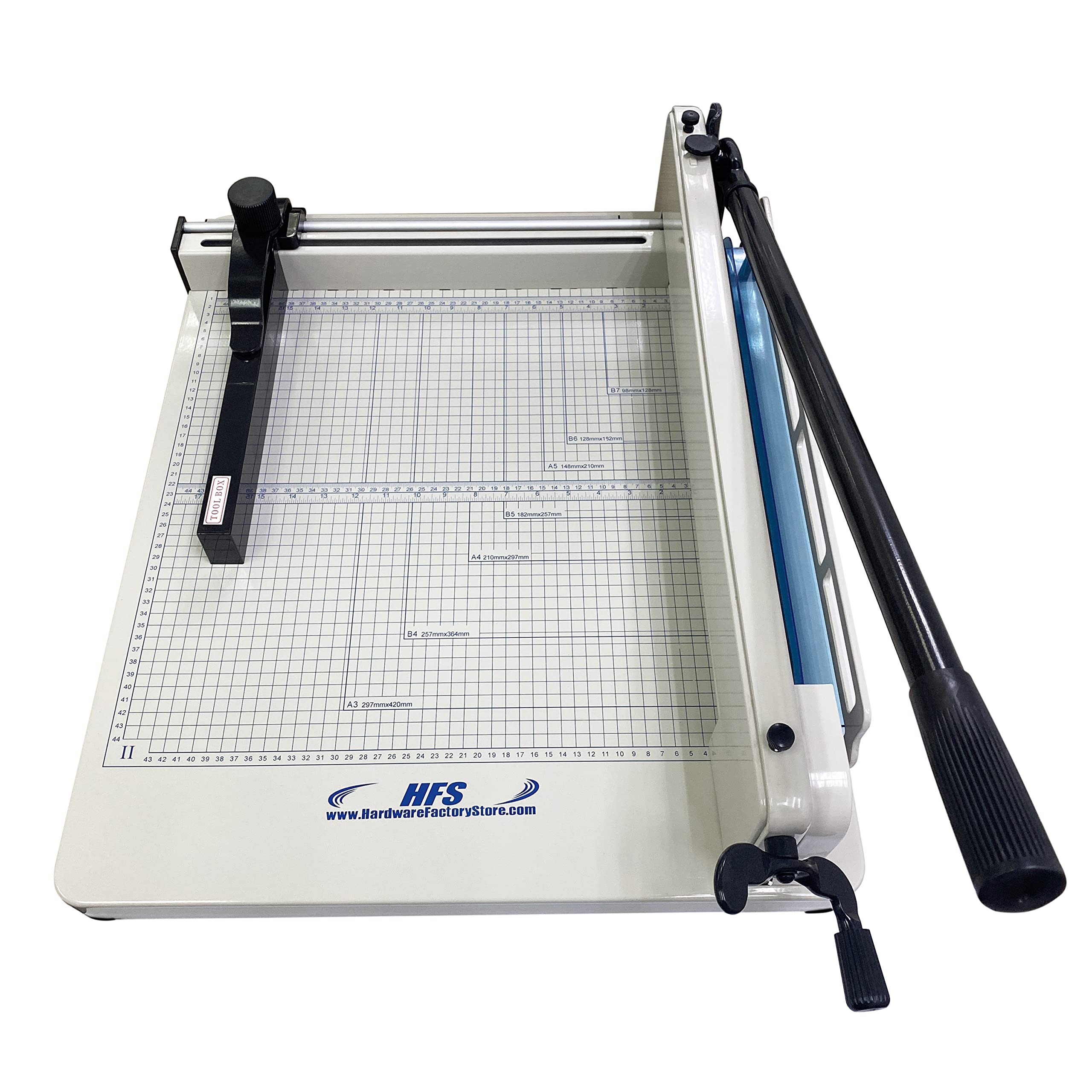 HFS(R) Heavy Duty Guillotine Paper Cutter 400 Sheet Capacity | Solid Steel Construction (A3-17'' paper cutter)
