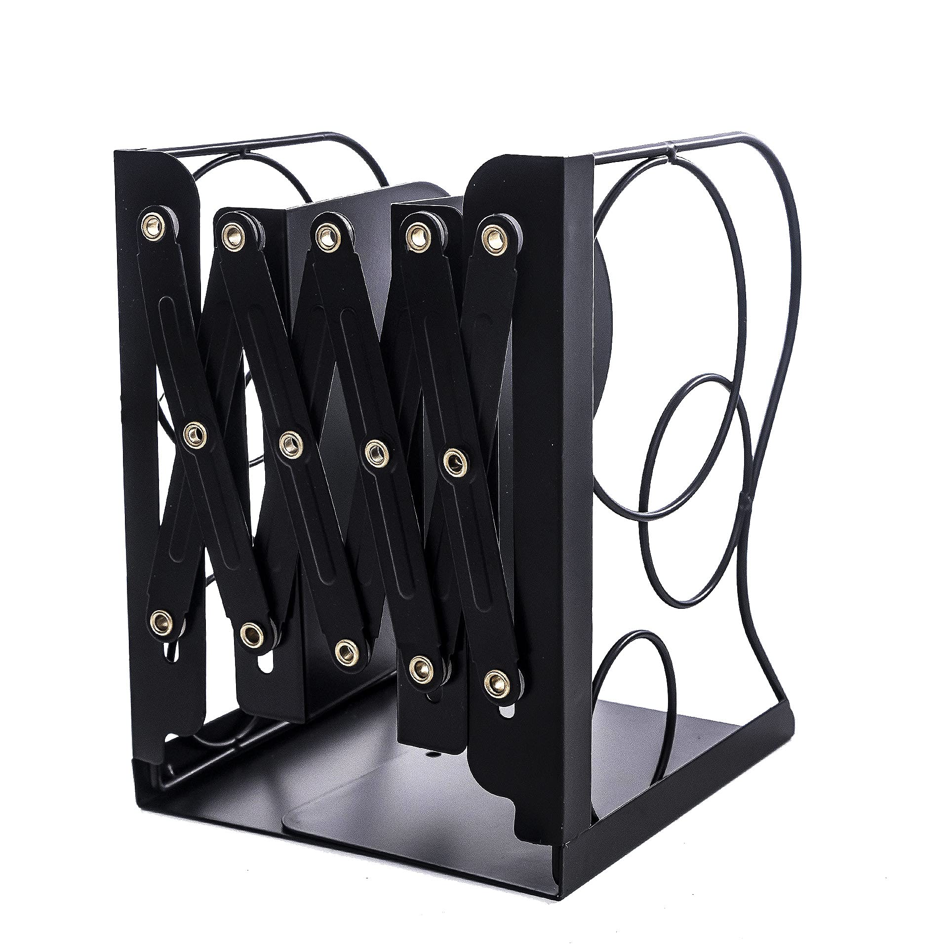 Adjustable Bookends - Nonskid Heavy Duty Book Ends for Desk - Book Stand & Organizer