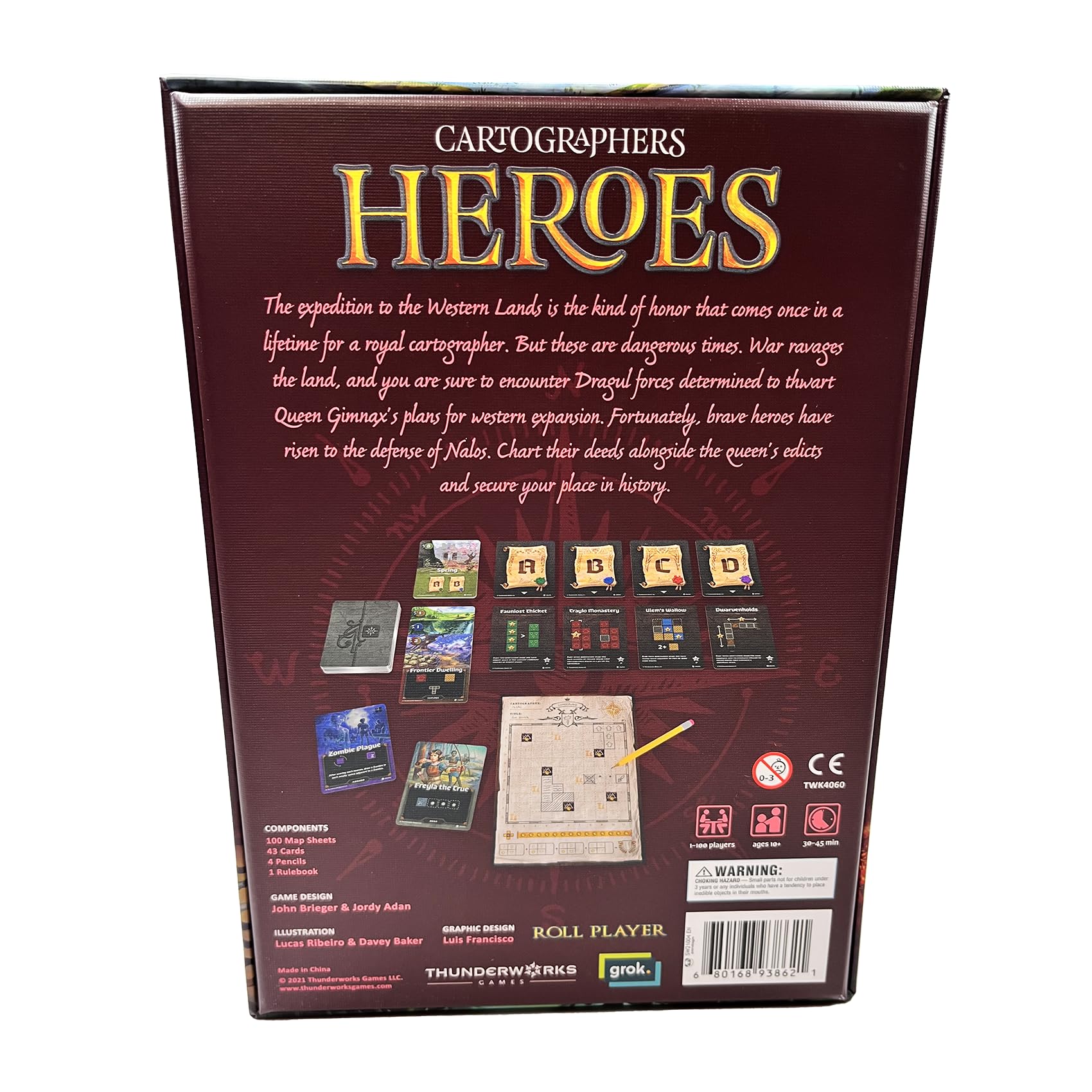 Cartographers Board Game | Award-Winning Game of Map Drawing | Strategy Flip and Write Family Game of Fantasy Cartography | 30-45 Minutes for 1-99 Players Ages 10+ | Thunderworks Games