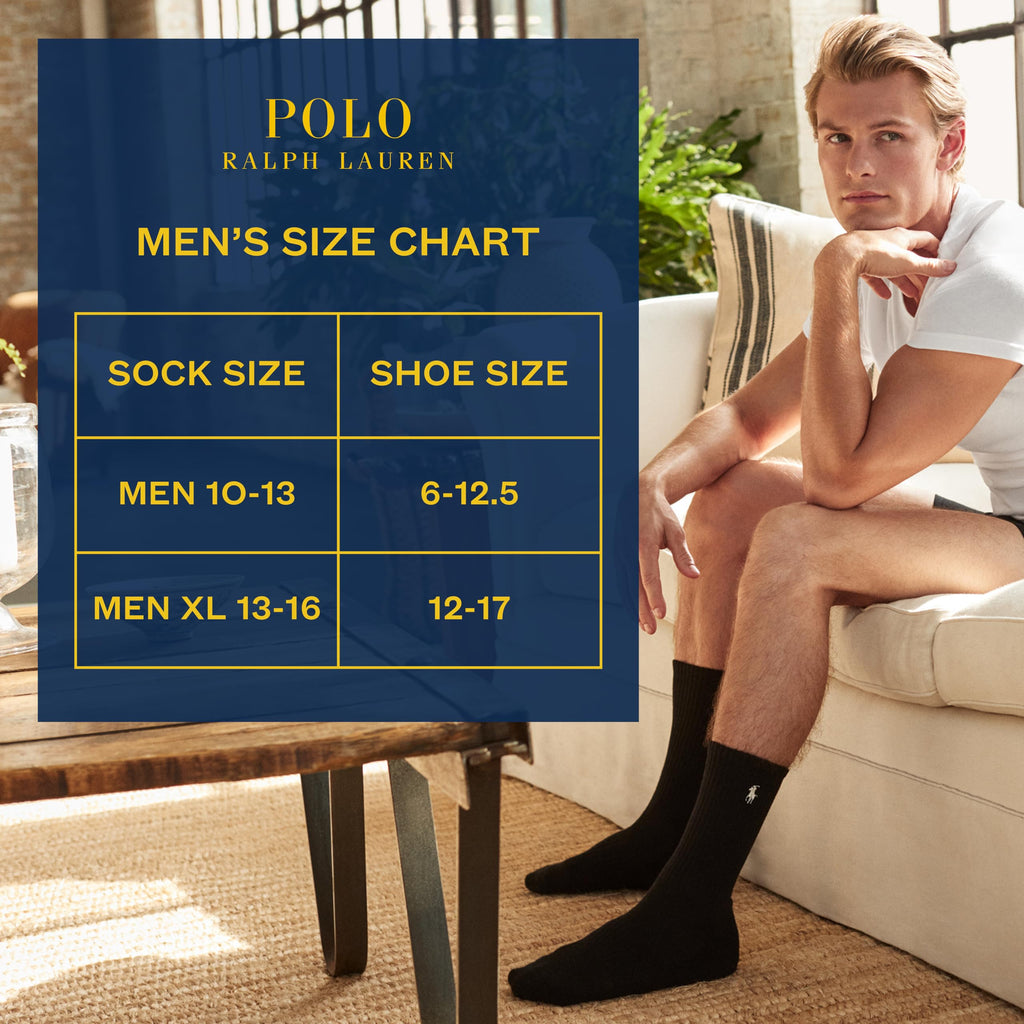 POLO RALPH LAUREN Men's Performance Cotton Quarter Socks