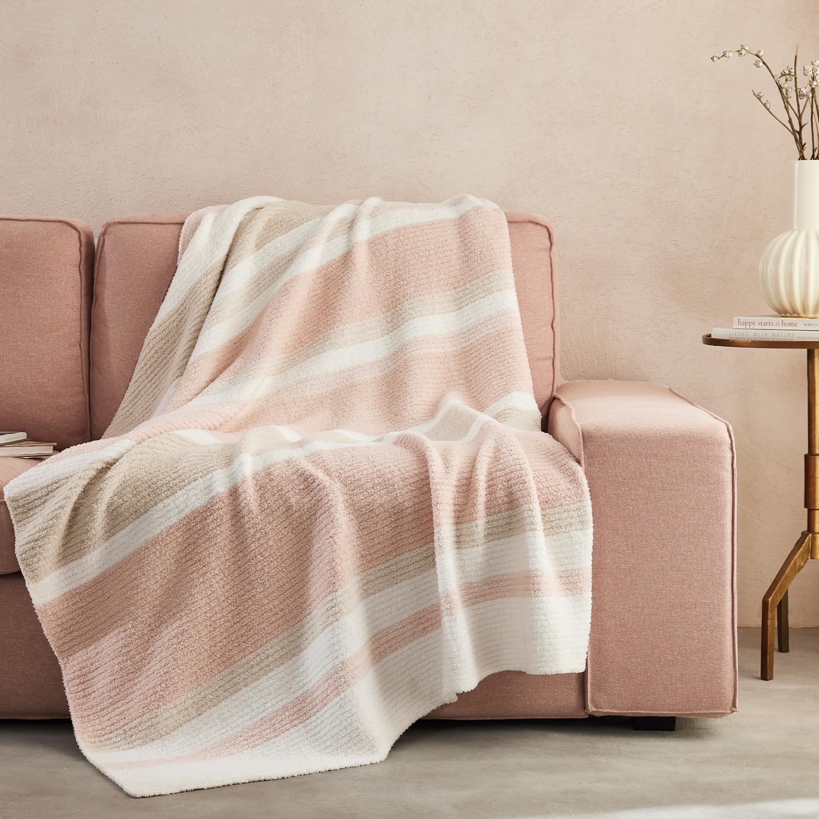 Checkered Throw Blanket, Black Soft Cozy Fluffy Knitted Throw Blankets for Couch, Sofa, Bed, Chair, Warm Fuzzy Travel Picnic Lightweight Plaid Blanket, 50x70 inches