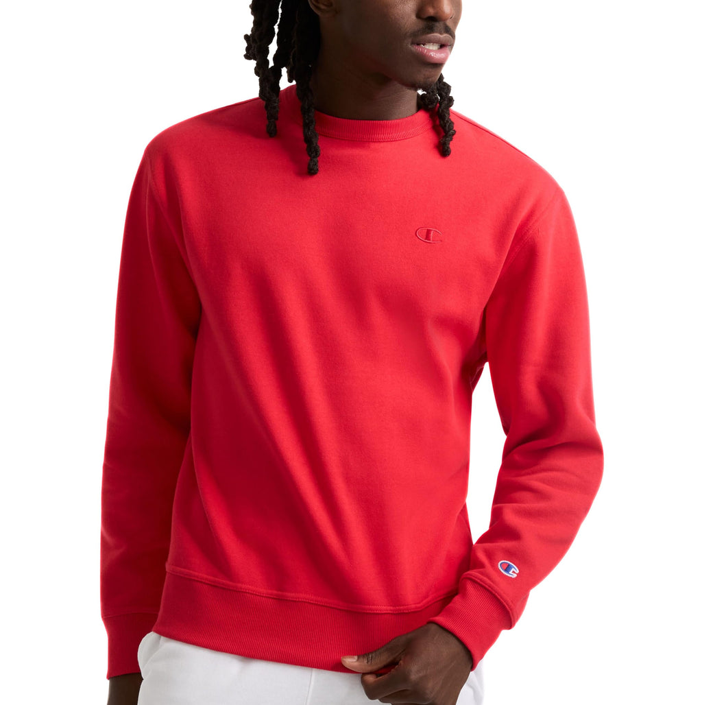 Champion Men's Men's Crewneck Fleece Sweatshirt, Standard Fit, Midweight, C Logo, Available in Regular and Big & Tall