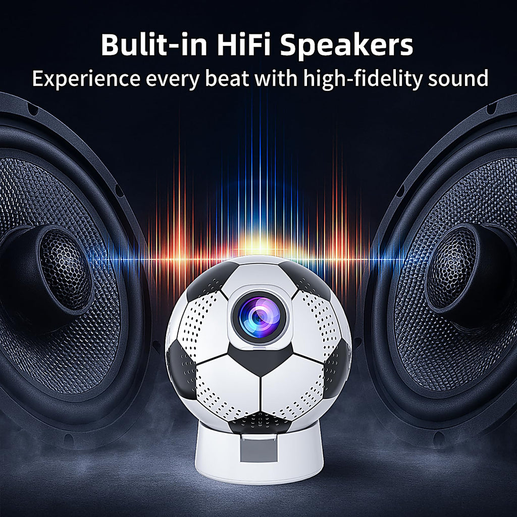 World Cup 2026 Projector with WiFi and Bluetooth, Portable Outdoor Movie Projector Compatible with Smartphone, Fire TV Stick, HDMI, USB