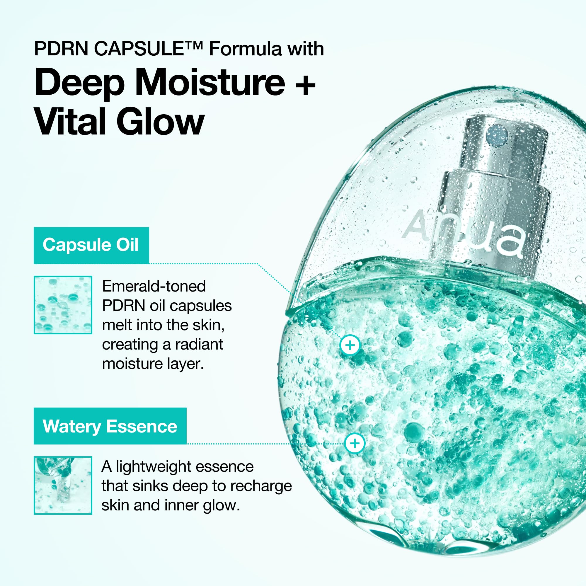 ANUA PDRN Collagen Glow Facial Serum Spray, Hydrating Face Mist, Hyaluronic Acid, dewy glass finish, All Skin Types, Instant Plumping Hydration, Firming Care, Korean Skincare, 3.38 fl oz