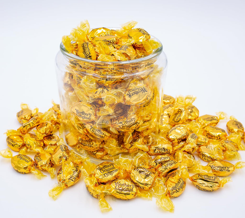ORIGINAL Caramel Hard Candy 1 lb – Bulk Bag, Classic Cream and Caramel Flavors, Individually Wrapped (82 Pieces)