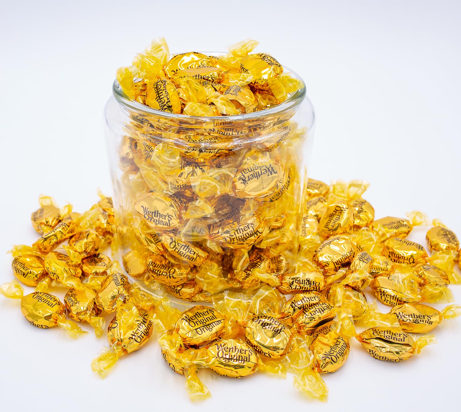 ORIGINAL Caramel Hard Candy 1 lb – Bulk Bag, Classic Cream and Caramel Flavors, Individually Wrapped (82 Pieces)