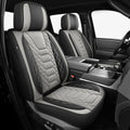 FREESOO Tundra Seat Covers 2007-2013, Fit for Toyota Tundra Crewmax Cab 5 Seats, Custom Truck Seat Covers with Waterproof Faux Leather Black