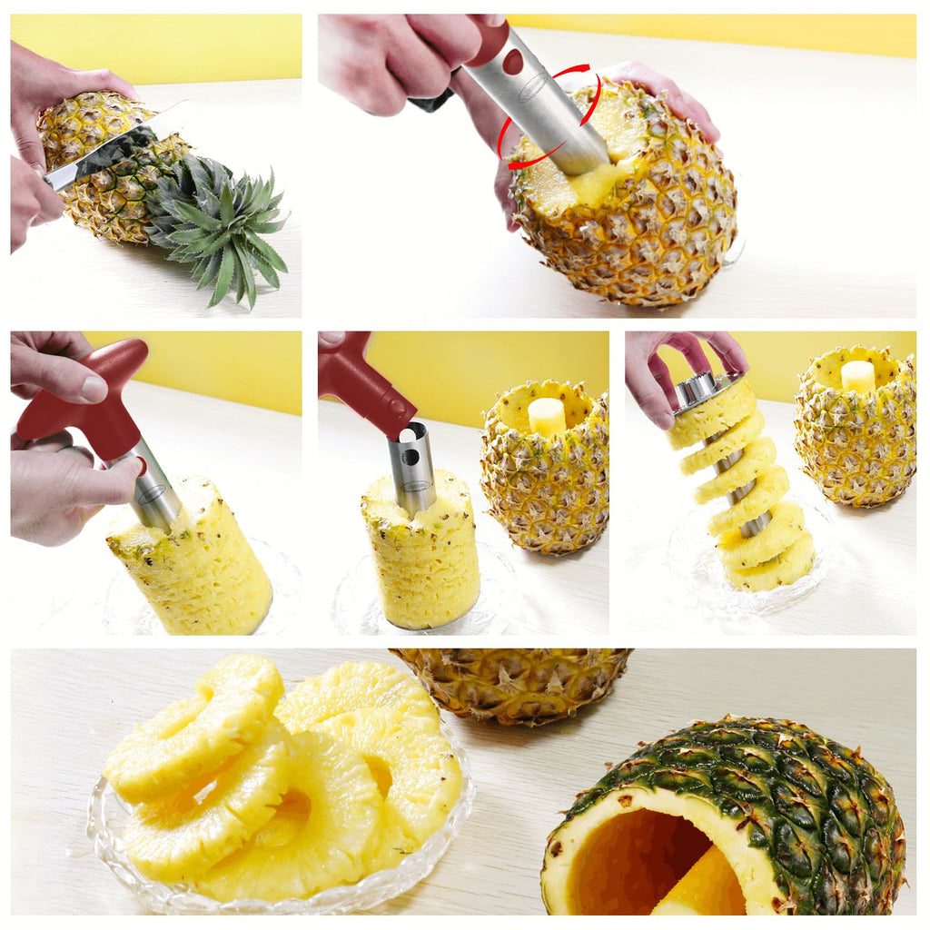 Pineapple Corer, [Upgraded, Reinforced, Thicker Blade] Newness Premium Pineapple Corer Remover, Stainless Steel Pineapple Core Remover Tool for Home & Kitchen with Sharp Blade for Diced Fruit Rings
