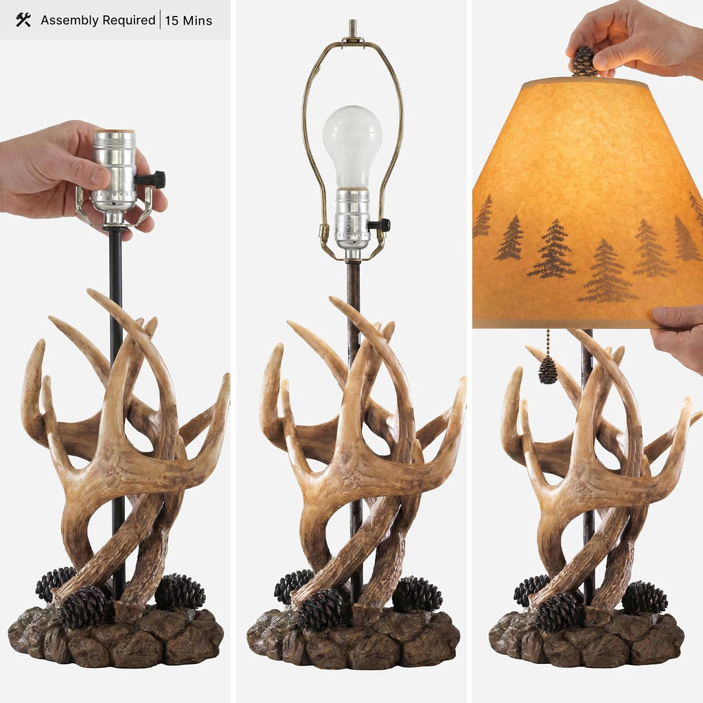 Signature Design by Ashley Derek Rustic Table Lamps, Living Room, Set of 2