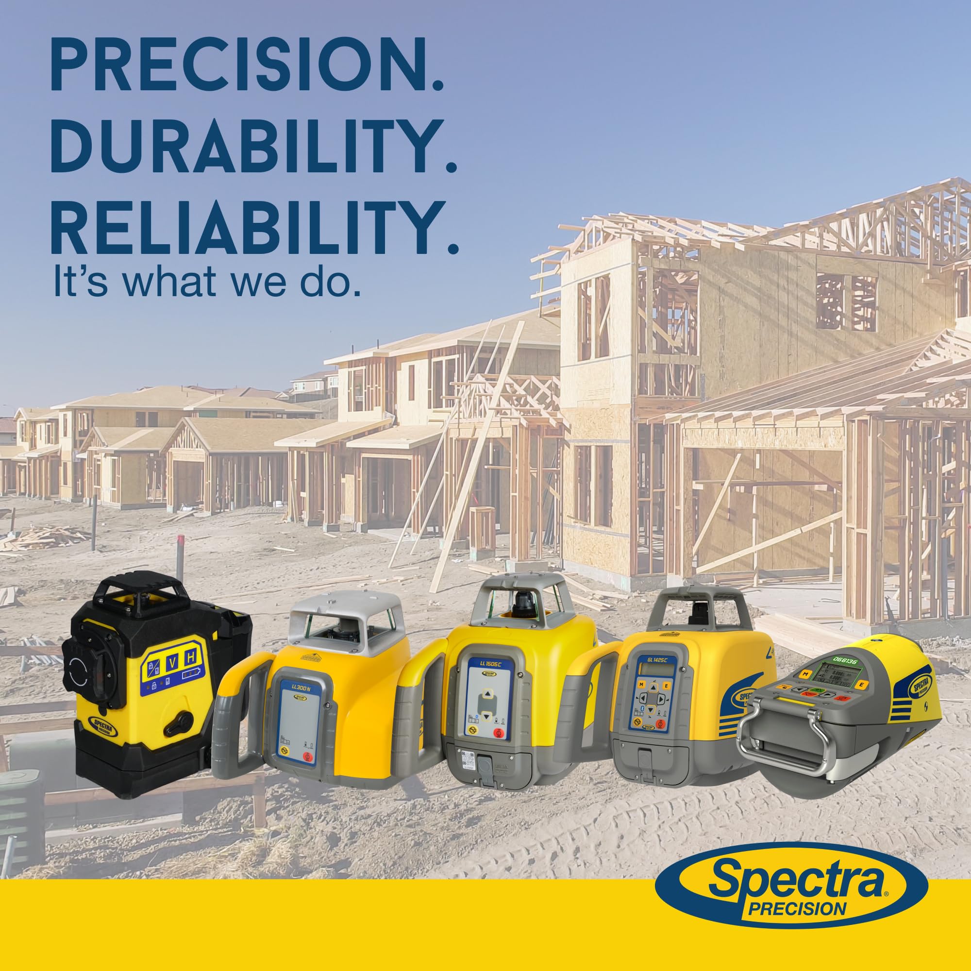 Spectra Precision HR150U Laser Receiver for Interior Leveling with red or green beam rotating lasers. Dual Sided LED Display, Magnetic Mount, Includes Rod Clamp and Alkaline Batteries