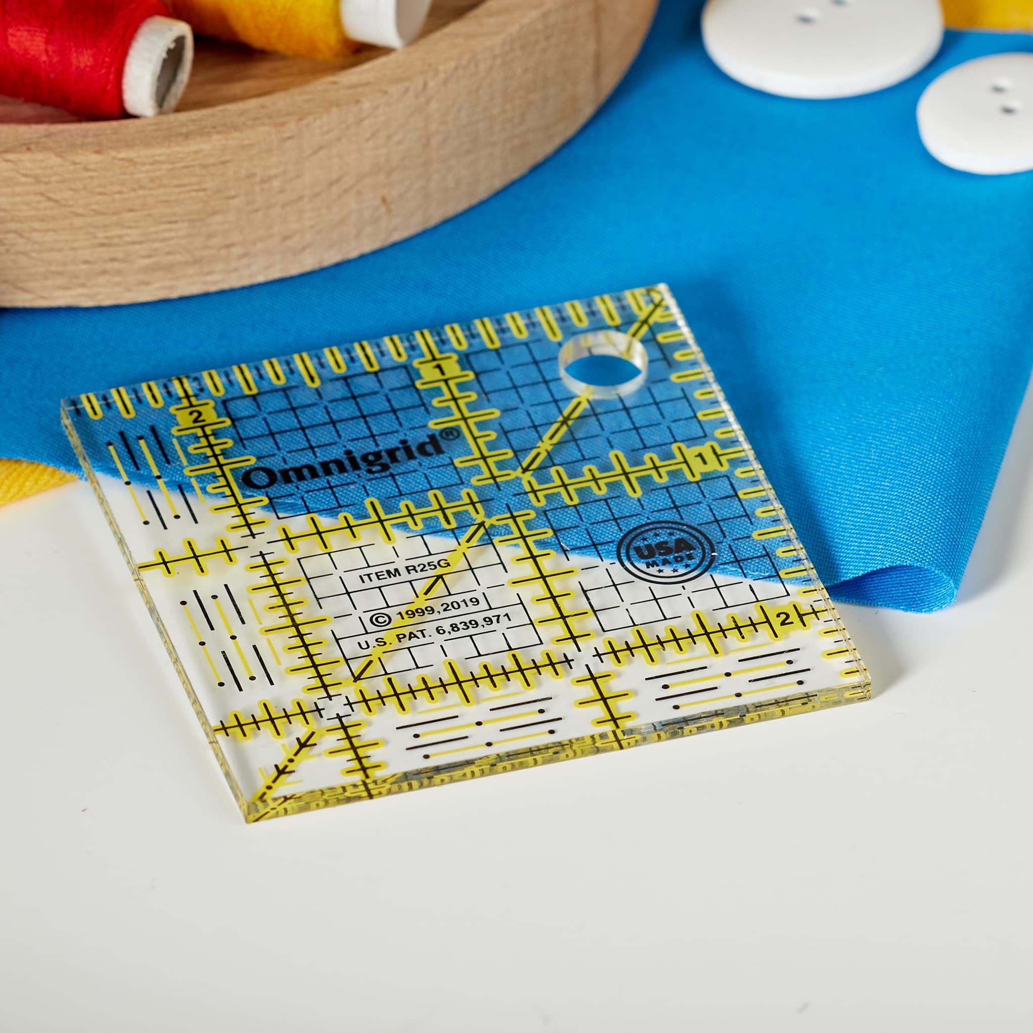 Omnigrid 4-1/2" x 4-1/2" Square Quilting and Sewing Ruler