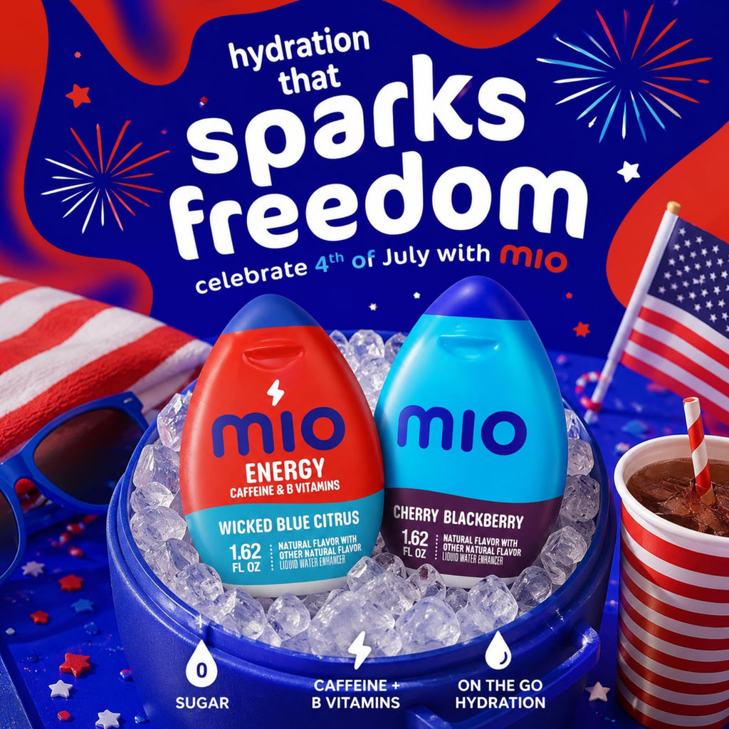 Mio Liquid Water Enhancer Patriotic 4th of July Bundle – Red, White & Blue Drink Mix with Cherry Blackberry & Wicked Blue Citrus Energy, 12 Count (6 of Each), 1.62 oz (Variety Pack)