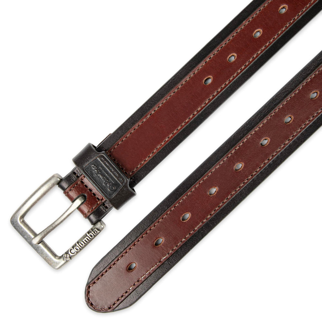 Columbia Men's Leather Casual Belt Tan & Brown Classic Style for Everyday Wear