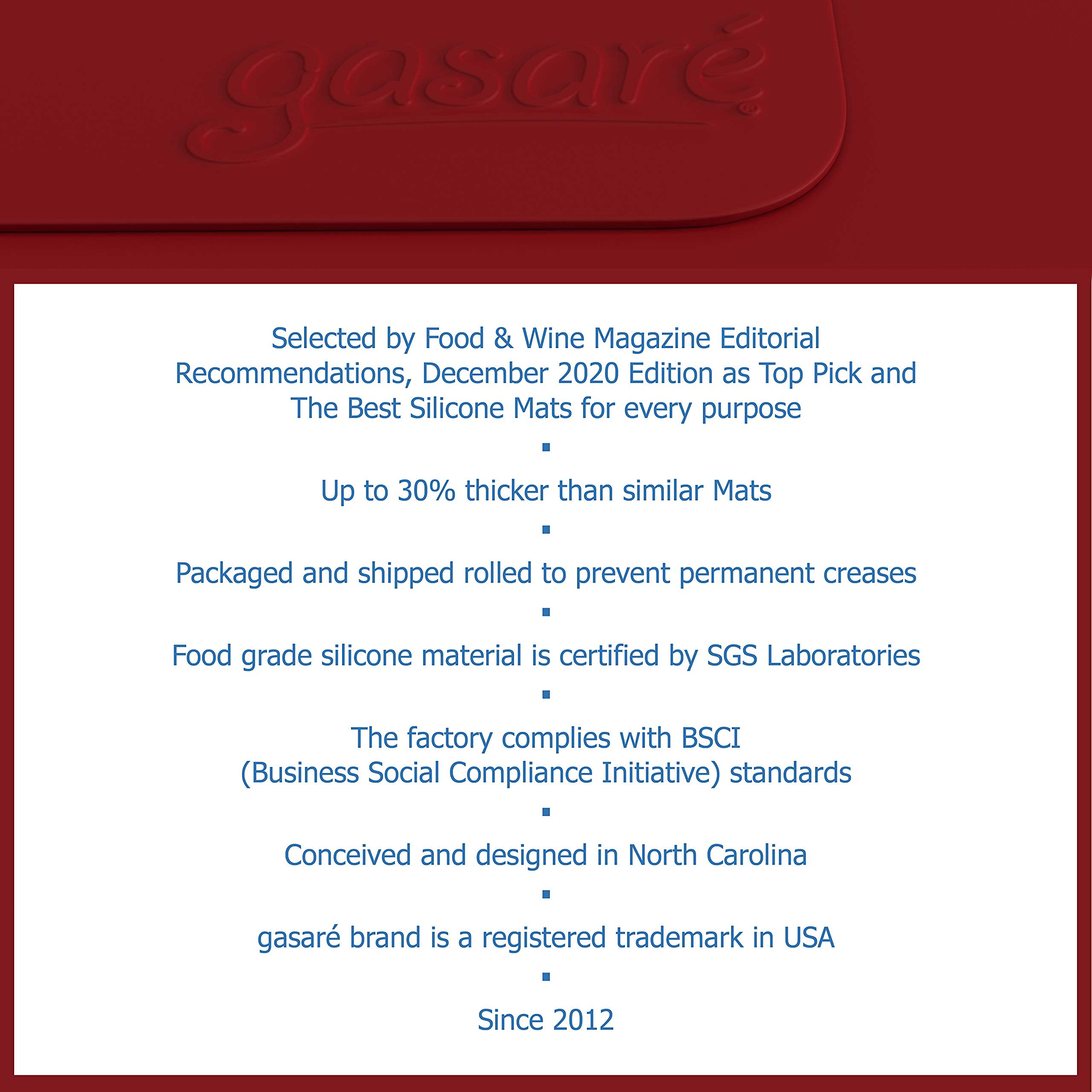 GASARE, Set of 2, Extra Large, Thick, Silicone Mats for Kitchen Counter, Heat Resistant Mats, Countertop Protector, Non-Slip, Easy to Clean, 25 x 17 Inches x 1.4mm, Black