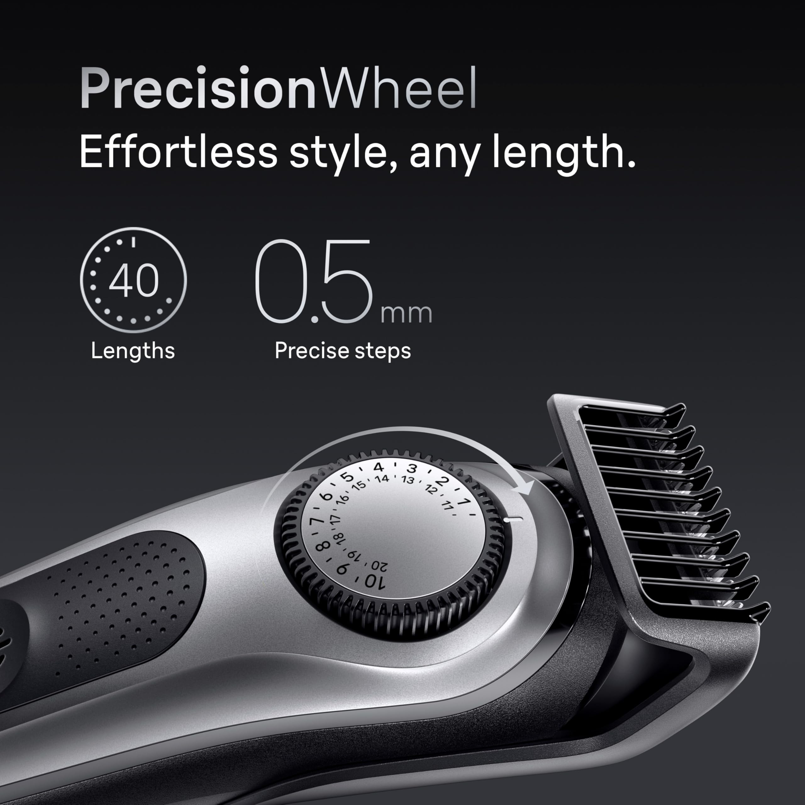 Braun All-in-One Style Kit Series 7 7410, 8-in-1 Trimmer for Men with Beard Trimmer, Body Trimmer for Manscaping, Hair Clippers & More, Sharpest Blade, 40 Length Settings, Waterproof