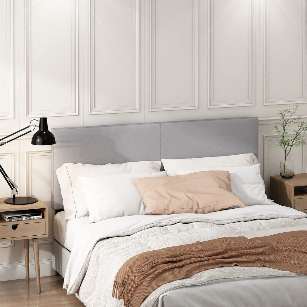 FURINNO Roanne Tufted Headboard, Twin, Black