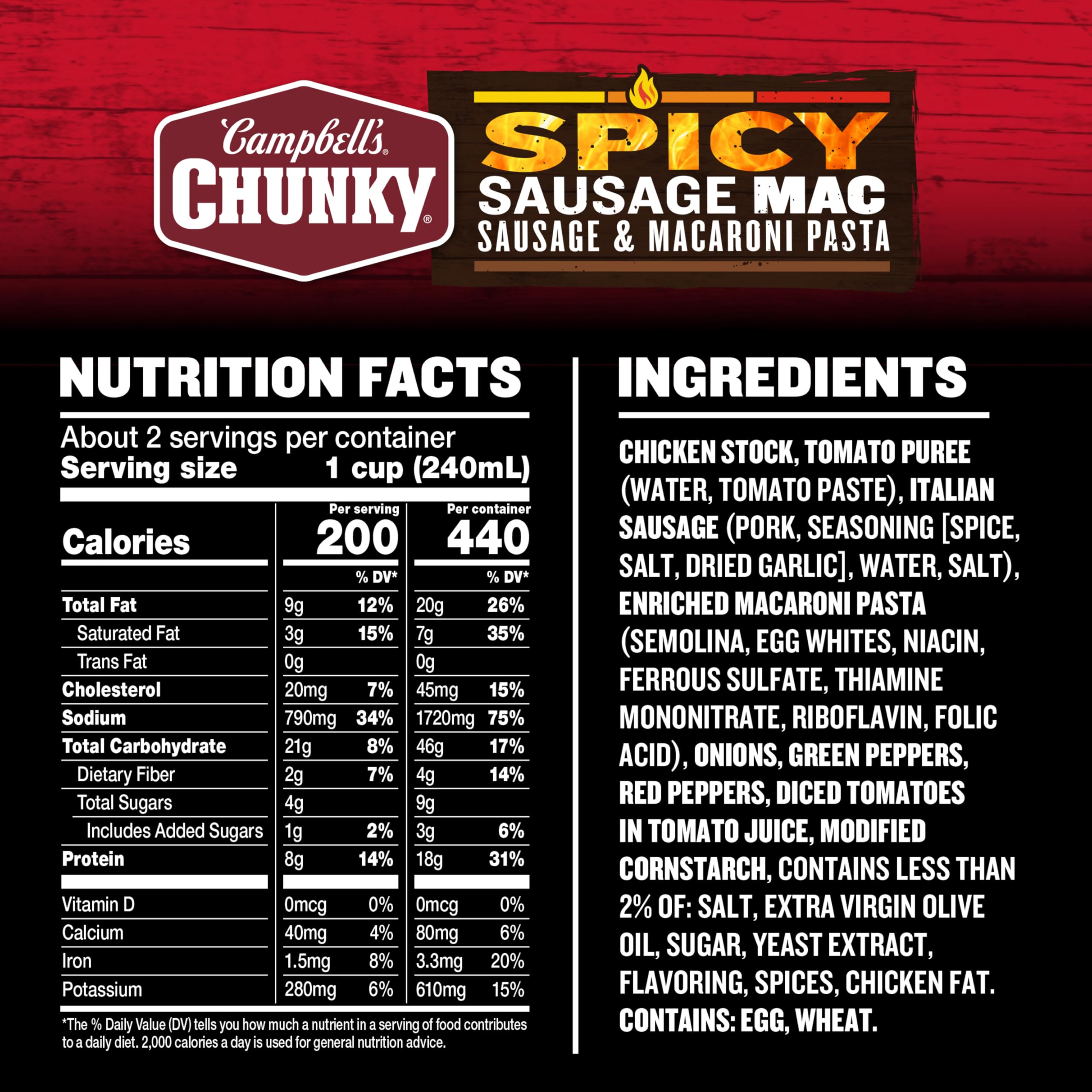 Campbell’s Chunky Soup, Savory Pot Roast Soup, 18.8 oz Can