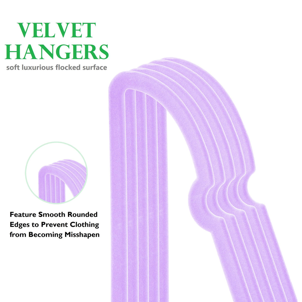 Velvet Hangers 20 Pack,16 Inch Non Slip Adult Heart Hanger (Black) | 360° Swivel Hooks, Cascade Design, Space Saving