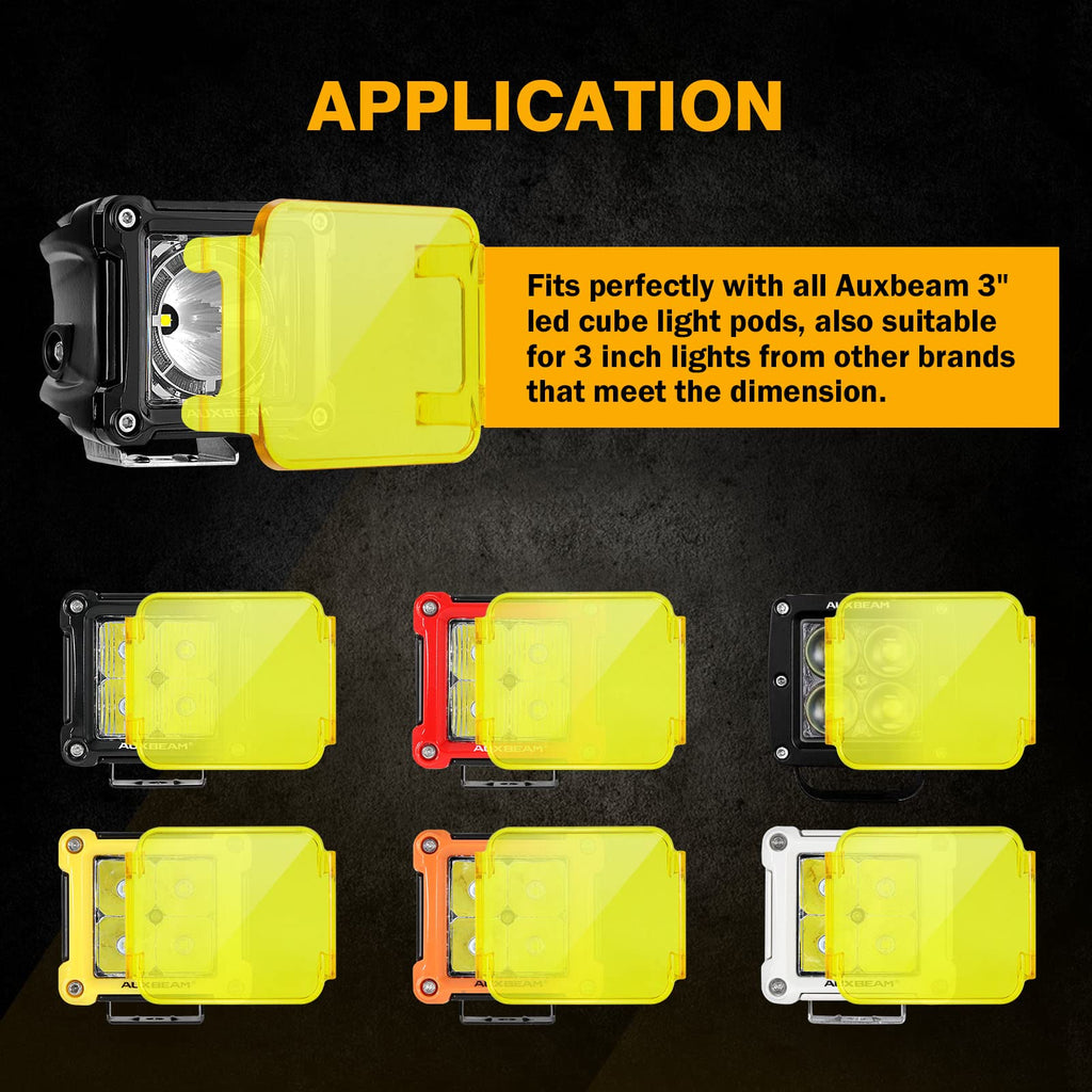 Auxbeam FA Series 3 Inch LED Cubes with DRL 2 Modes Spot Beam Offroad Lights 20W Driving Spotlights A-Pillar Ditch Lights for 4x4 Truck Car ATV Motorcycle, Pair