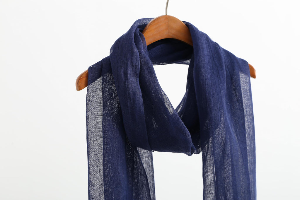 Jeelow Lightweight Summer Scarf Light Shawl Wrap Linen Feel Scarves For Men And Women