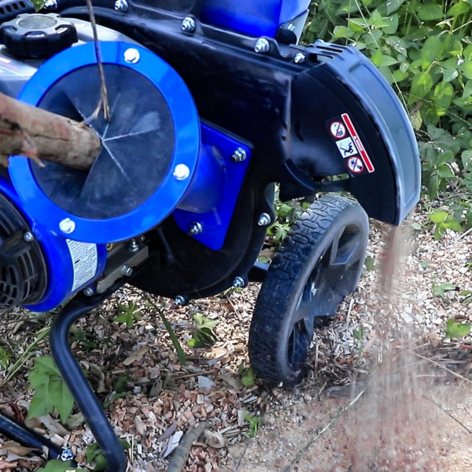 BILT HARD Wood Chippers Gas Powered - 7.5 HP 224cc Gas Powered Shredder, 2 in 1 Multi-Function Heavy Duty, 3" Max Wood Diameter Capacity with Collection Bag