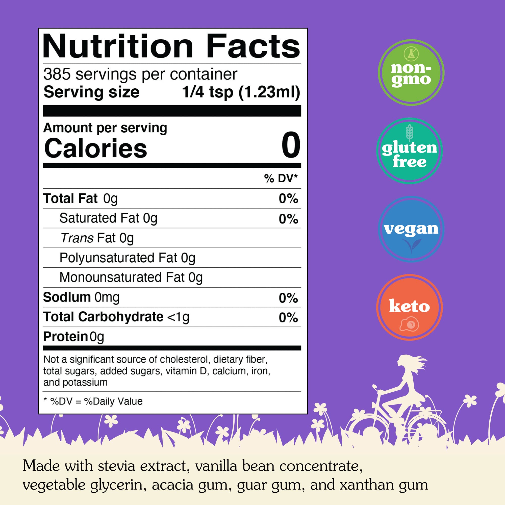 NuNaturals Stevia Syrup, Sugar-Free Sweetener, Plant-Based Sugar Substitute, Zero Calorie, Chocolate Flavor Syrup, 16 oz