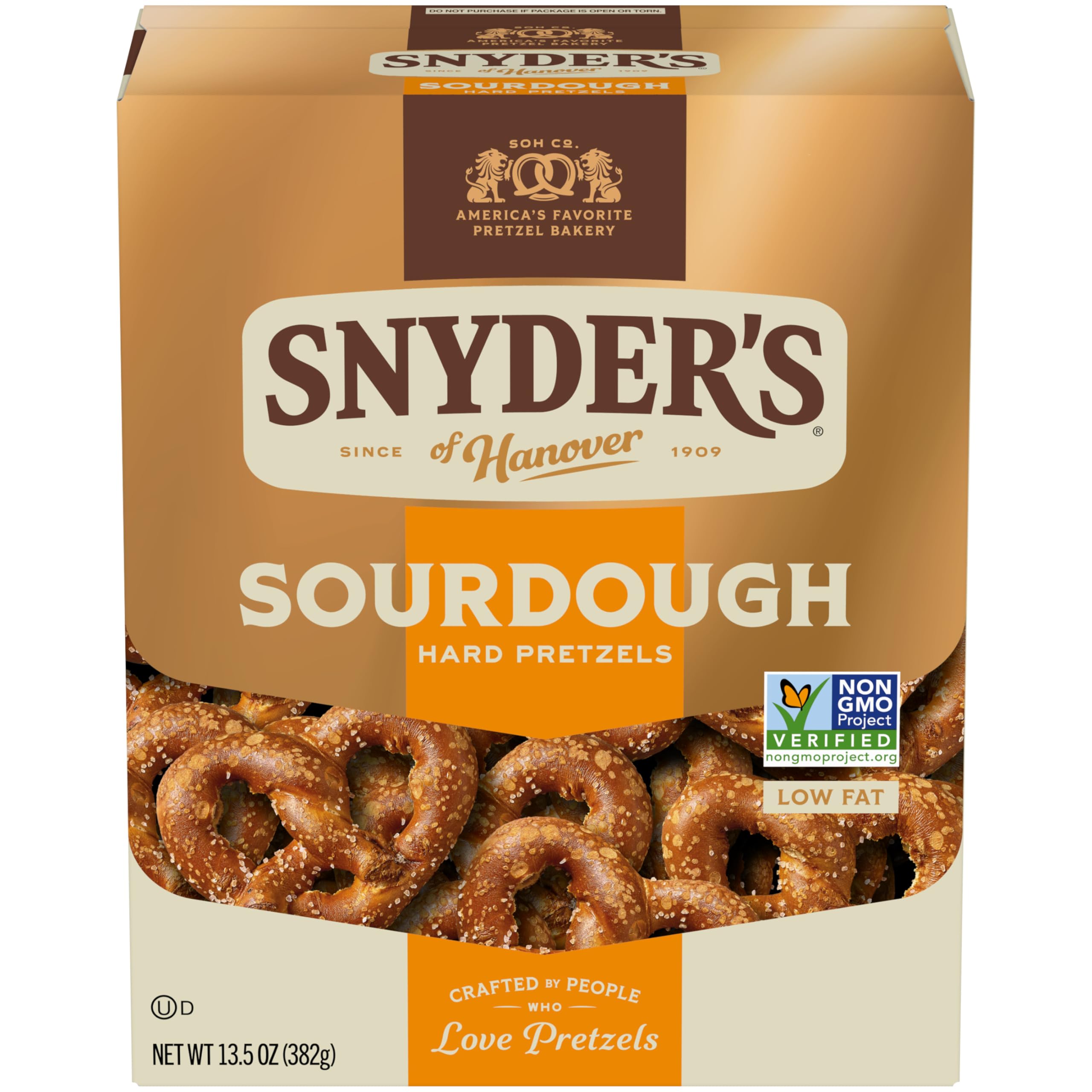 Snyder's of Hanover Pretzels, Sourdough Hard Pretzels, 13.5 Ounce Box