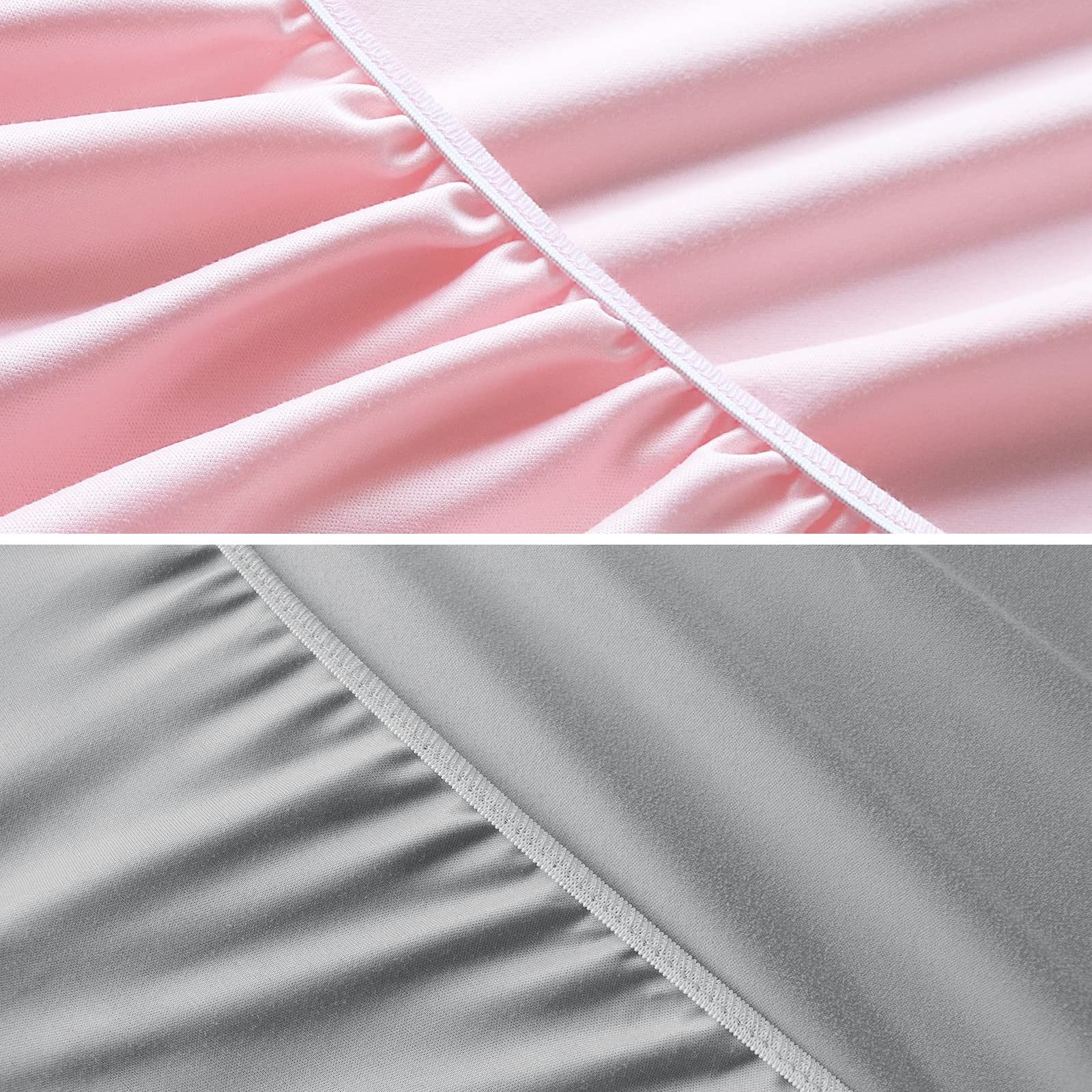 2 Pack Twin Mattress Protector Waterproof, Noiseless & Soft Coverage Mattress Fitted Sheet Twin with Deep Pocket up to 14", Super Breathable & Easy Wash Twin Size Mattress Protector