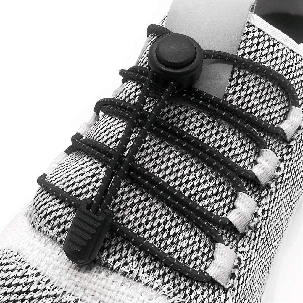 No Tie Shoelaces - Elastic Shoe Laces - Lock Shoelaces for Sneakers - One Size Fits All for Adults and Kids