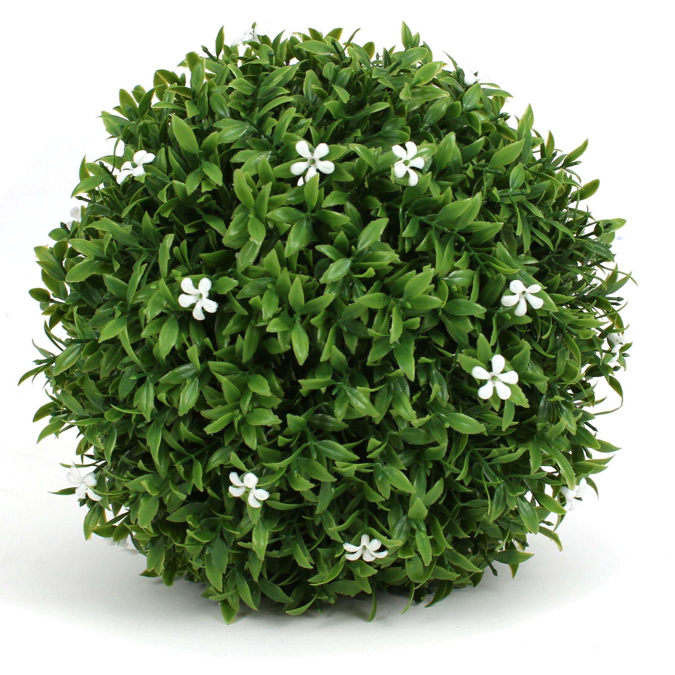 3rd Street Inn XL Baby's Breath Topiary Ball - Artificial Plant Set - Indoor/Outdoor Wedding Party Decor - Faux Foliage Garden Sphere - Tree and Bush Substitute (19")