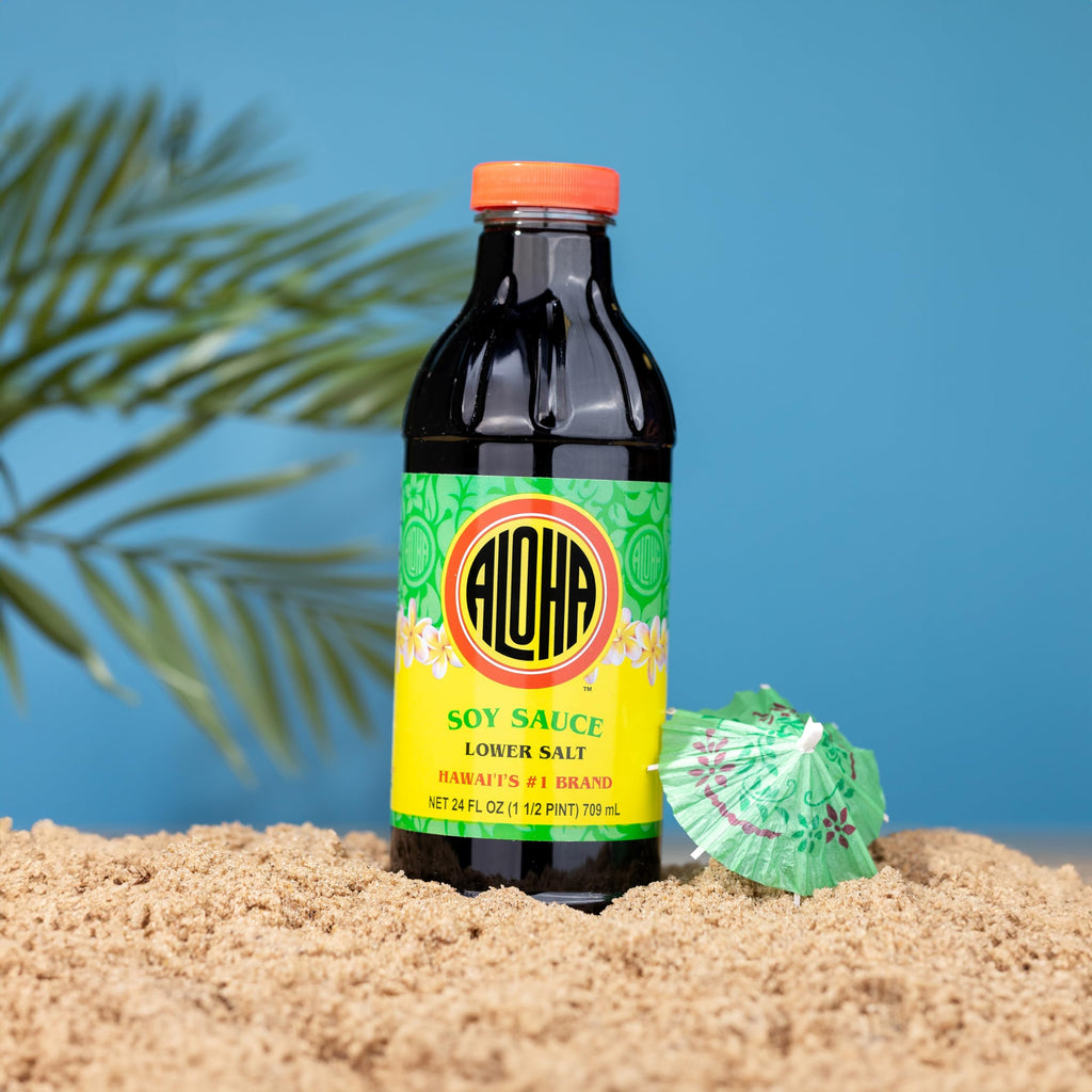 Aloha Shoyu - Lower Salt Soy Sauce with 25% Less Sodium - Versatile and Balanced Shoyu Sauce - Made in Hawaii - 12 oz. Bottle