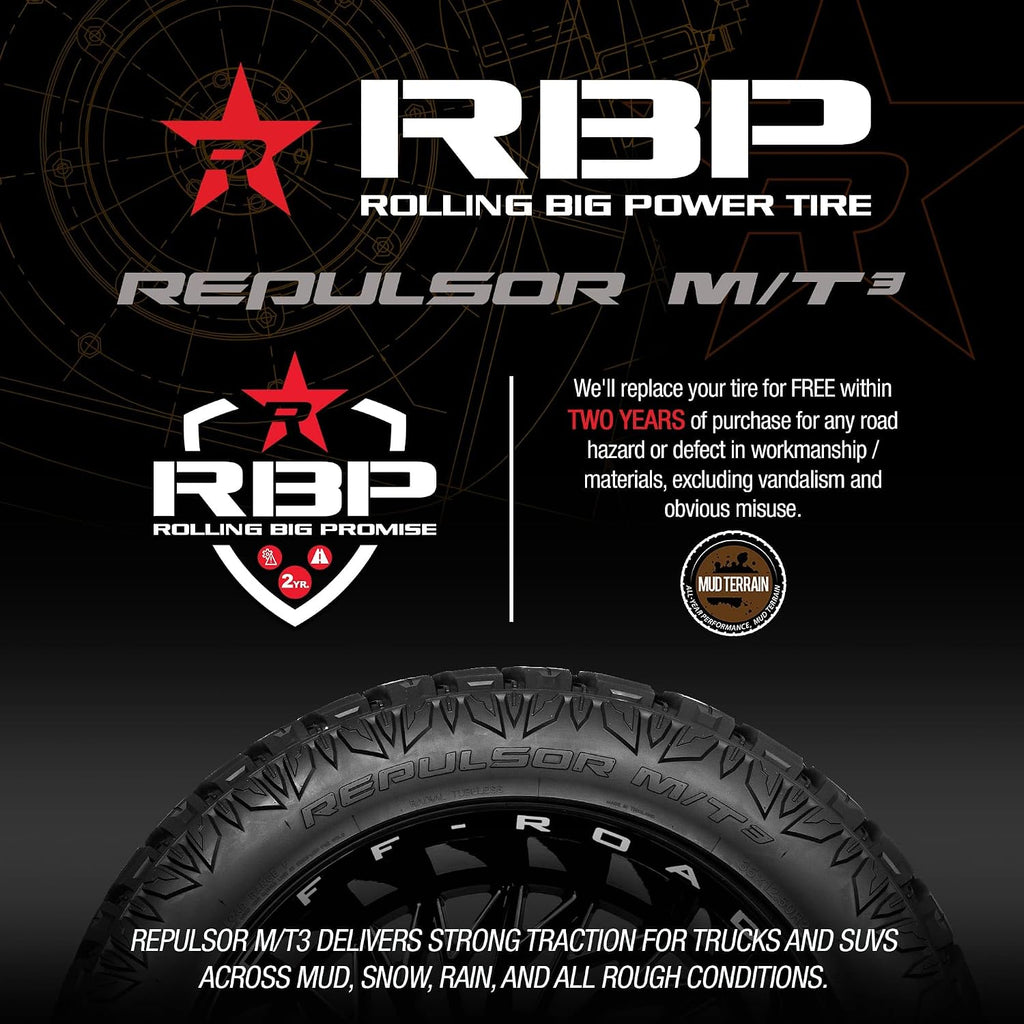 RBP Repulsor M/T 3 33X12.50R20 F/12PLY (1 Tires)