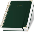 Spiral Notebook Journal, 328 Pages Linen Hardcover College Ruled Notebook, Lined Thick Journals for Women Men, A4 Thick Spiral Journal for Writing, 100GSM Paper, Cute Notebooks for Work School