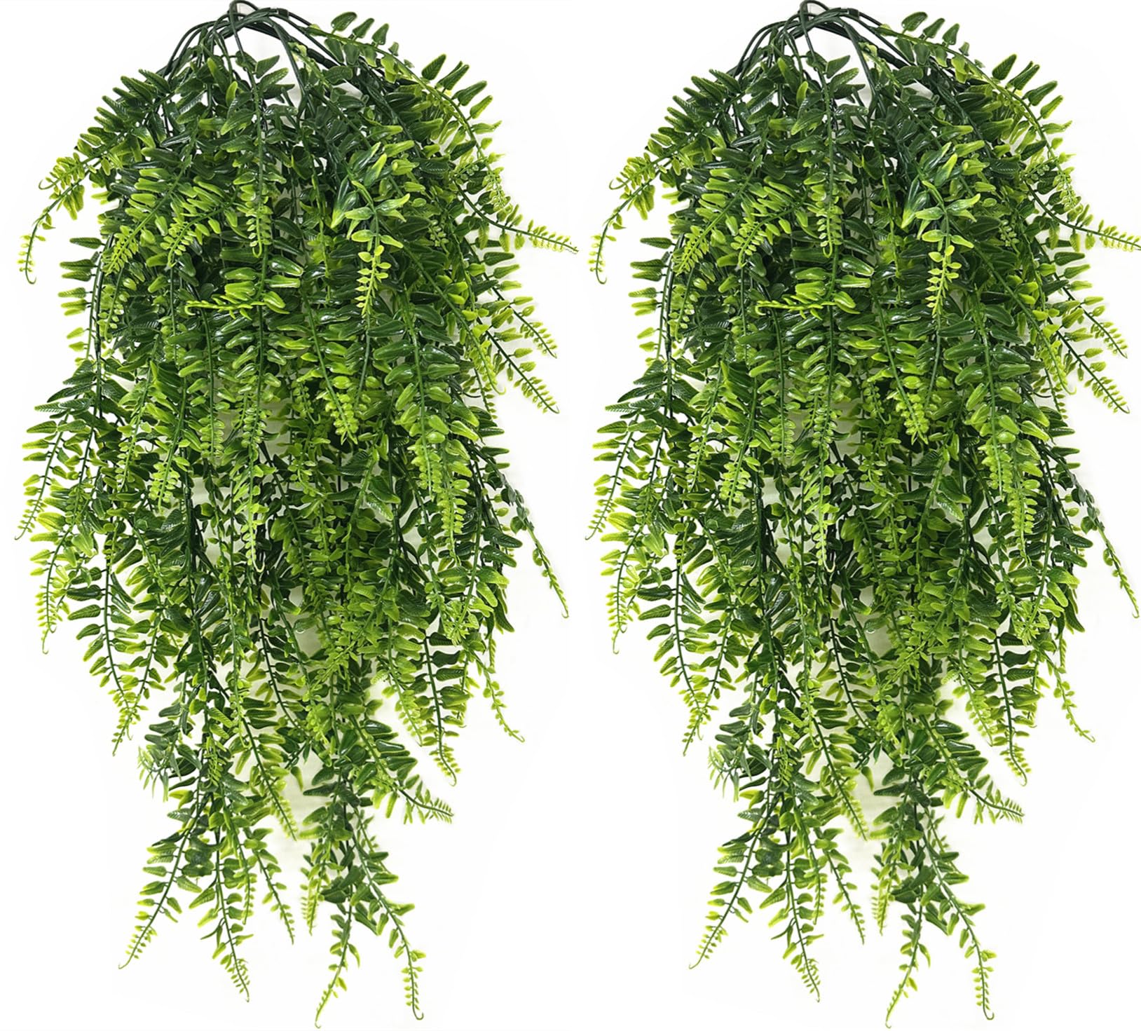 Christmas Decor Artificial Plants, PASYOU Gold Fake Antlers Plastic Grass Shrubs Leaves Indoor Outdoor Home Garden Party Hotel Verandah Wedding Event Faux DIY Decoration - 30 Inch Golden 2 Bunches