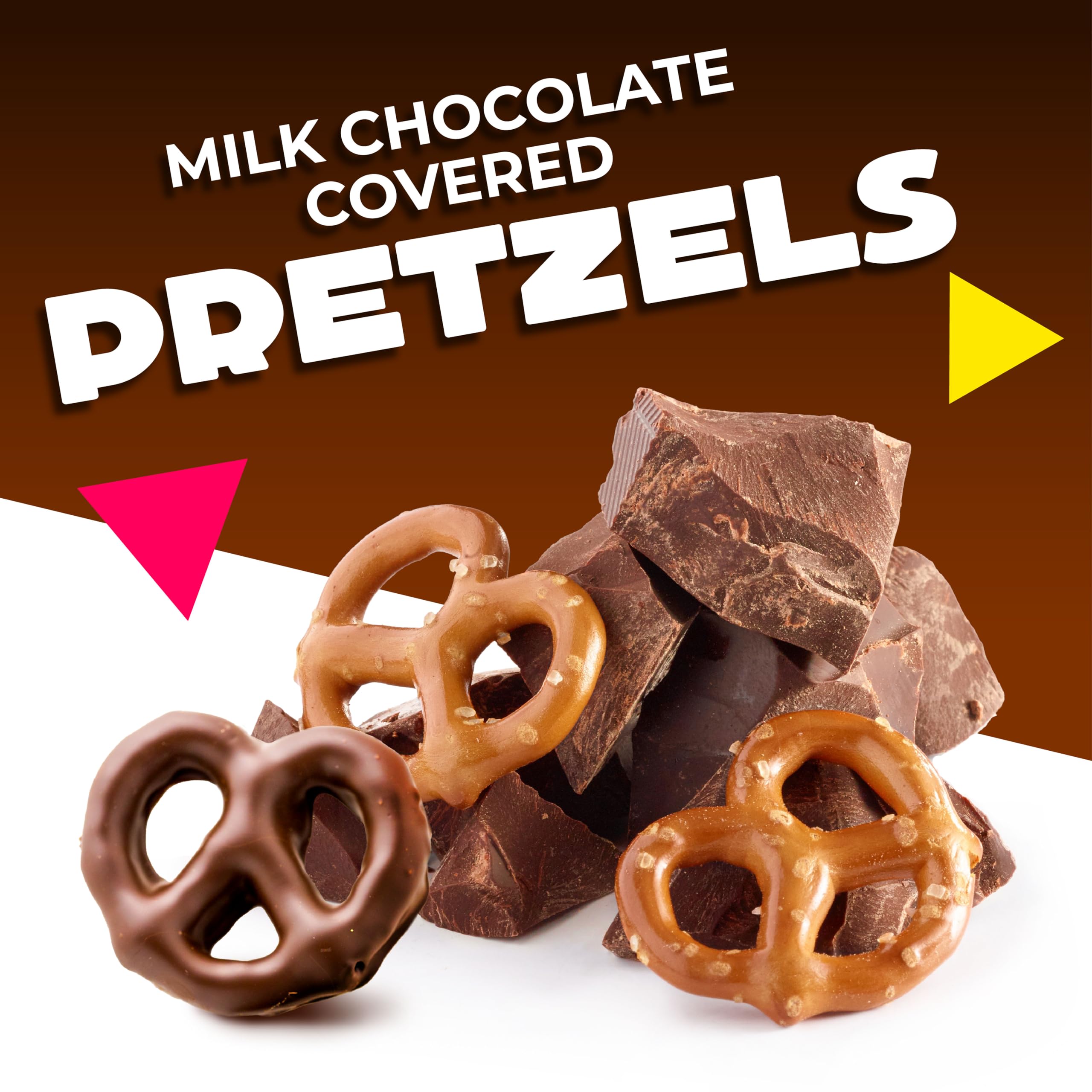 Dark Chocolate Covered Pretzels | 40 Ounce Bag | Salted Pretzels in Mildly Sweet Chocolate Coating