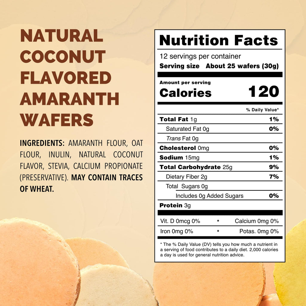 Kalan MNA Amaranth Flour Wafer Thins, Vegan and Sugar-free, Pack of 3
