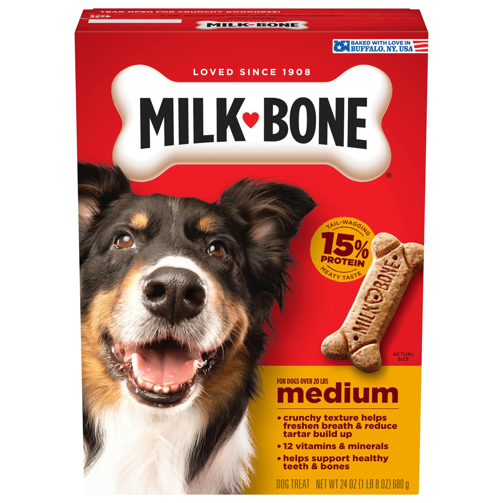 Milk-Bone Crunchy Small Dog Treats, 24 Oz. Boxes, Original Beef Flavor (Pack of 12)