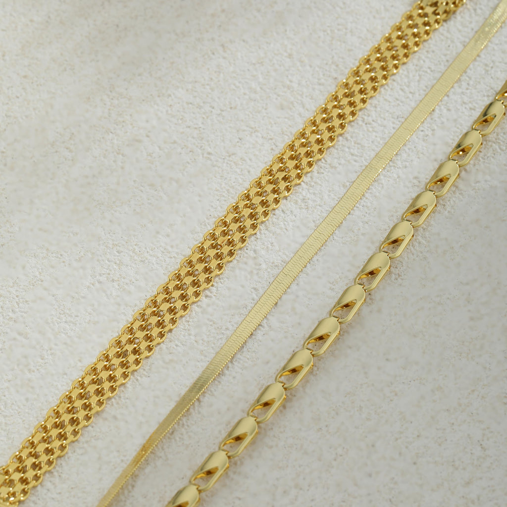 Coshilta Gold Bracelets for women 14K Gold Bangle Bracelet Stack - Adjustable Waterproof Trendy Bracelets Gold Filled Stacks Bangles Link Chain Gold Bracelet Non Tarnish for Women Jewelry Gifts