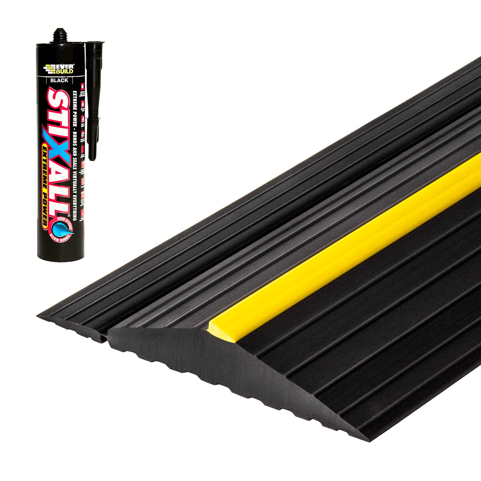 8'5"/2.6m Weather Defender® Original | Ultimate Garage Door Threshold Seal Kit with Adhesive & Garage Door Bottom Weather Stripping