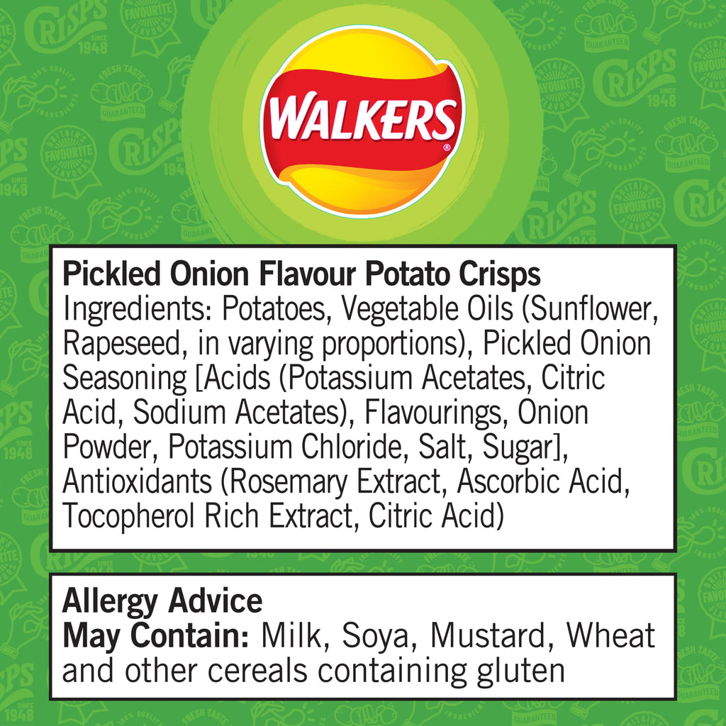 Walkers Smoky Bacon Crisps Box, 32.5 G (Case Of 32)