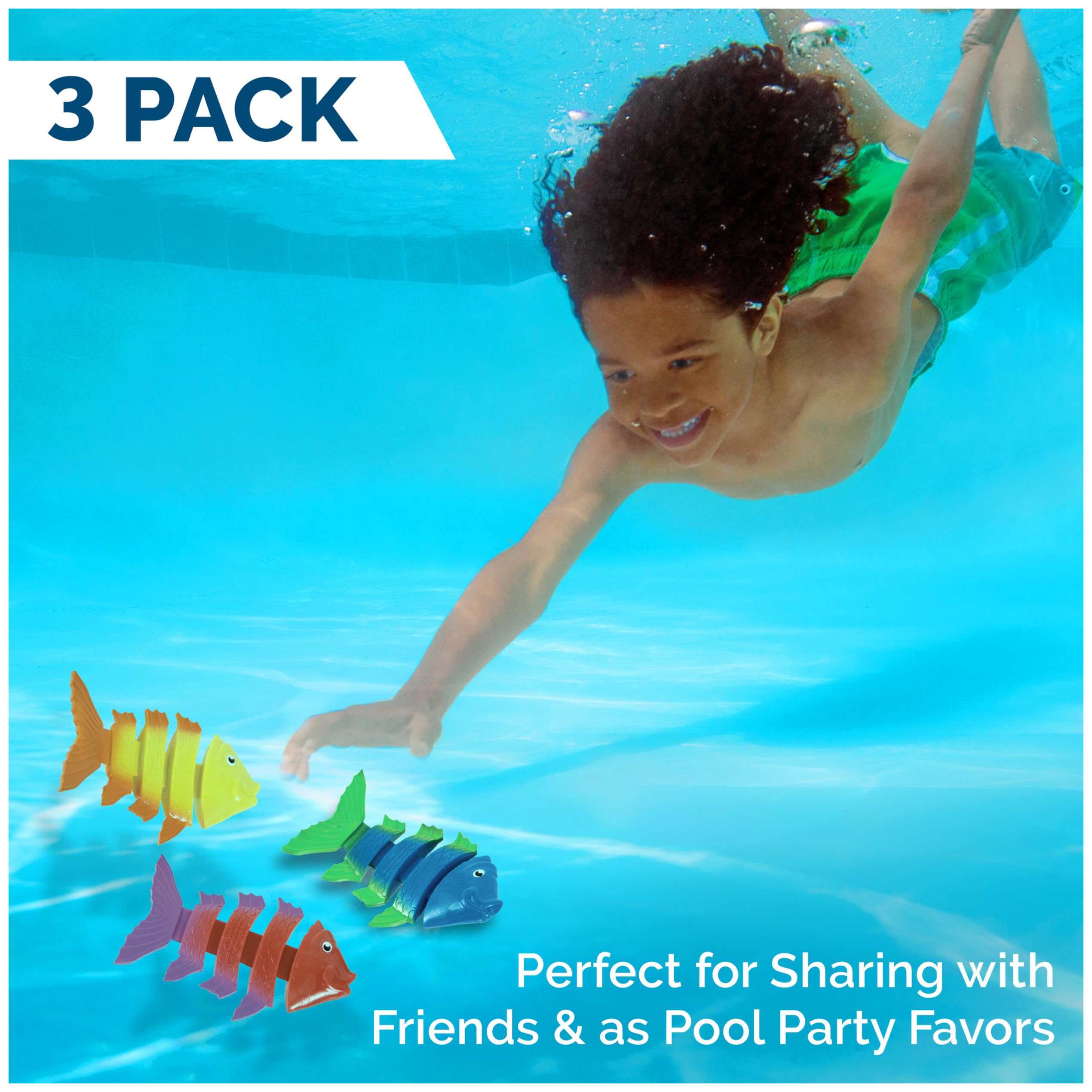 SwimWays Zoom-A-Rays Water Toys, Kids Pool Toys for Swim Training, Outdoor Games for Kids Aged 5 & Up, 3-Pack