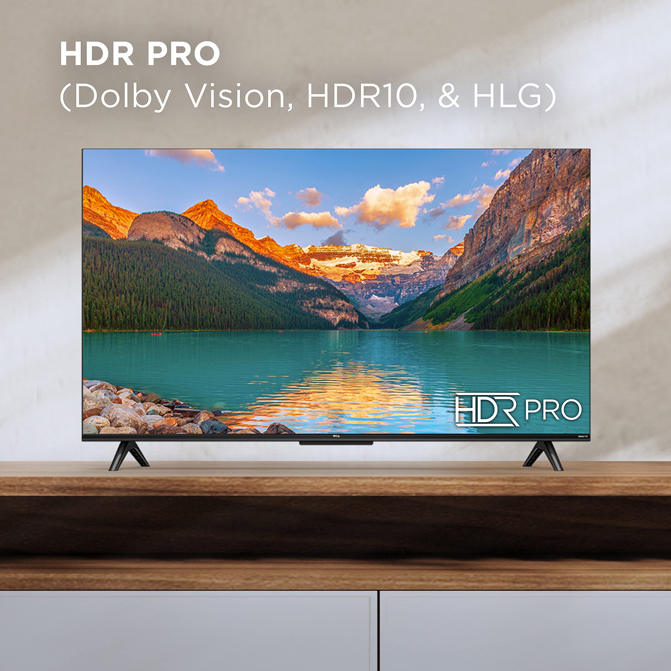 TCL 43-Inch Class S4 4K LED Smart TV with Roku TV (43S450R, 2023 Model), Dolby Vision, HDR, Dolby Atmos, Works with Alexa, Google Assistant and Apple HomeKit Compatibility, Streaming UHD Television