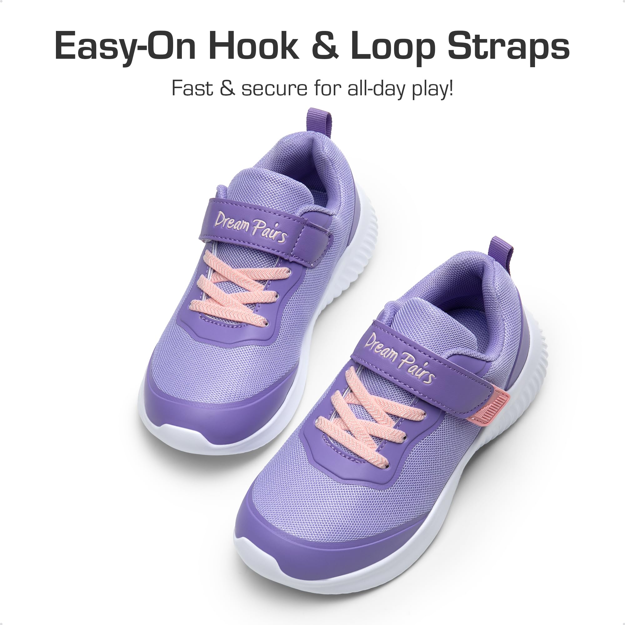 DREAM PAIRS Boys Girls Shoes Kids Tennis EZ-Ons BreezeRunners Running Sneakers