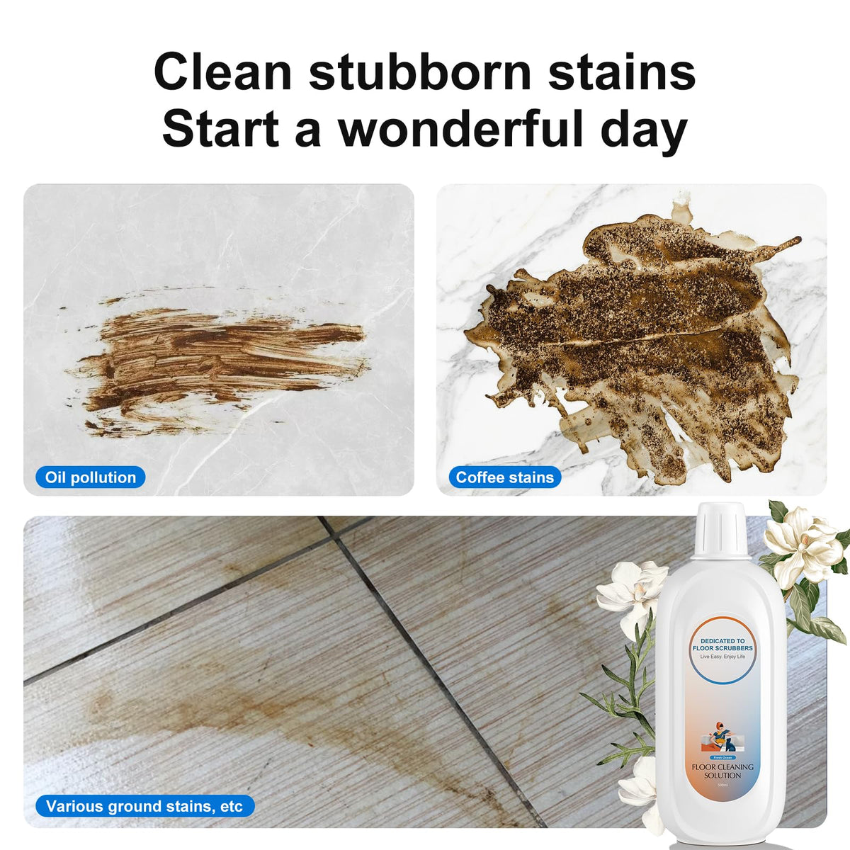 Floor Cleaning Solution Compatible With Tineco , Deep Cleans for Multiple Hard Floors, Suitable With All Robot Vacuums with Mopping and Cordless Wet/Dry Vacuum Mop Cleaner (Floral Fragrance 1 Bottle)