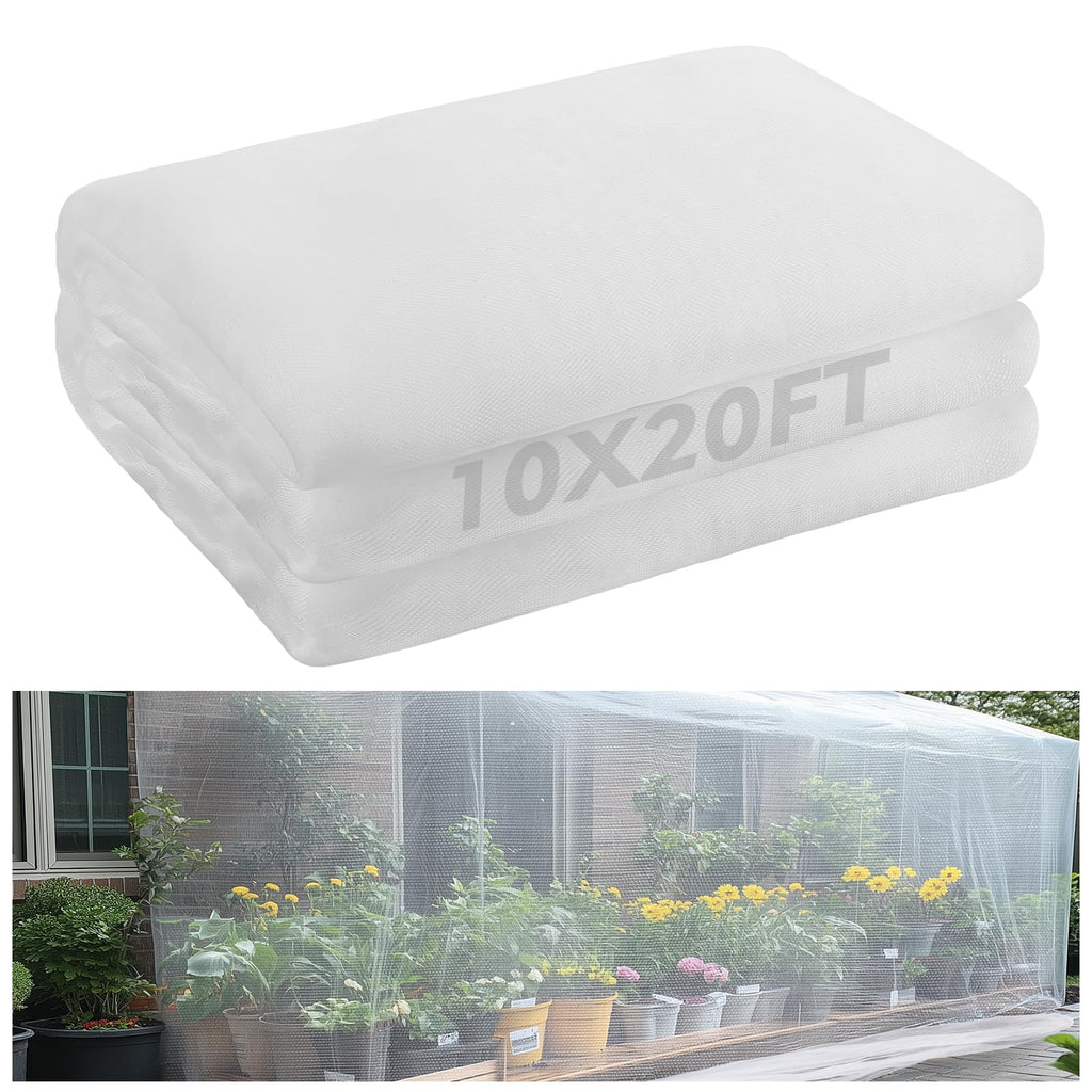 4x10ft Garden Netting - Ultra Fine Mesh Plant Covers to Keep Small Animals Pest Out, Bird Barrier for Protecting Vegetables Fruits Flowers Raised Beds (Without Support Pole)