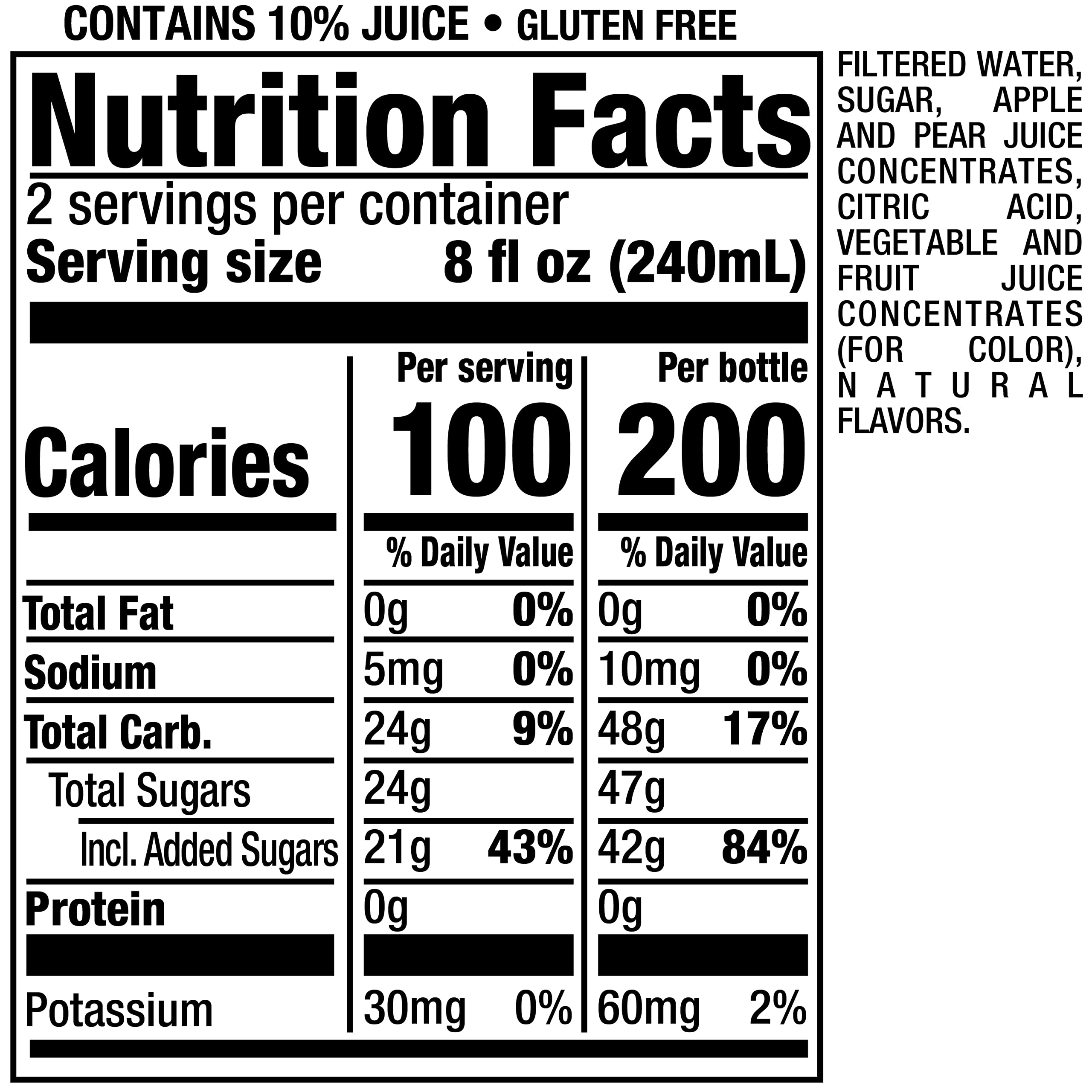 Snapple Apple Juice Drink, 16 fl oz recycled plastic bottle, 6 pack