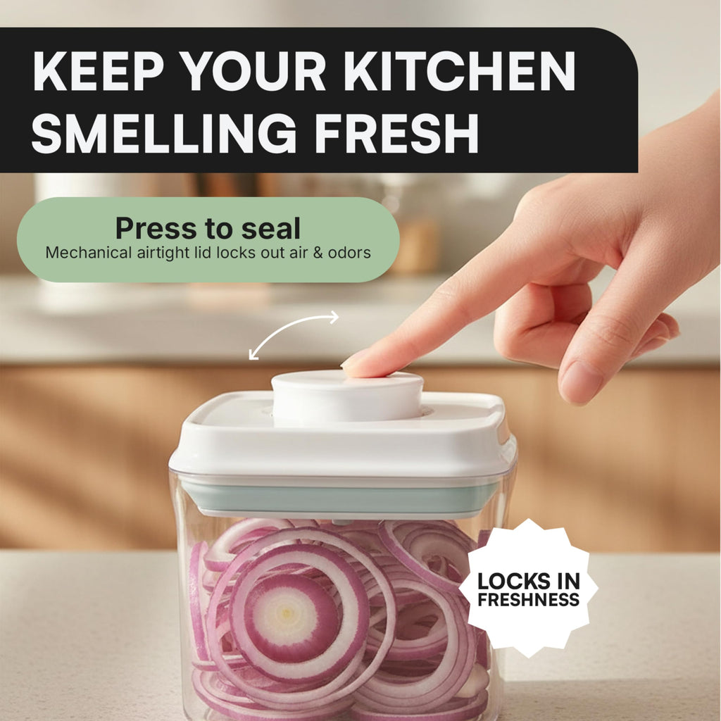 Bop Top Airtight Food Storage Containers with Lid 13.5 Cups / 108 oz | Kitchen Canister Sets | Air Tight Pantry Container | Pop Top Dry Food Storage Containers for Snacks, Sugar, Flour, Baking, Pasta